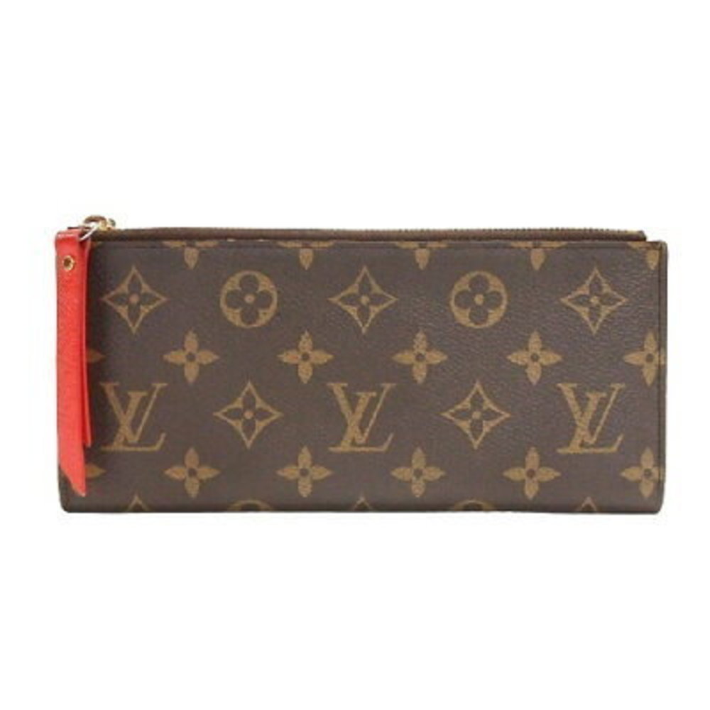 Louis Vuitton Adele Red Double Zip Brown Portefeu… - image 1